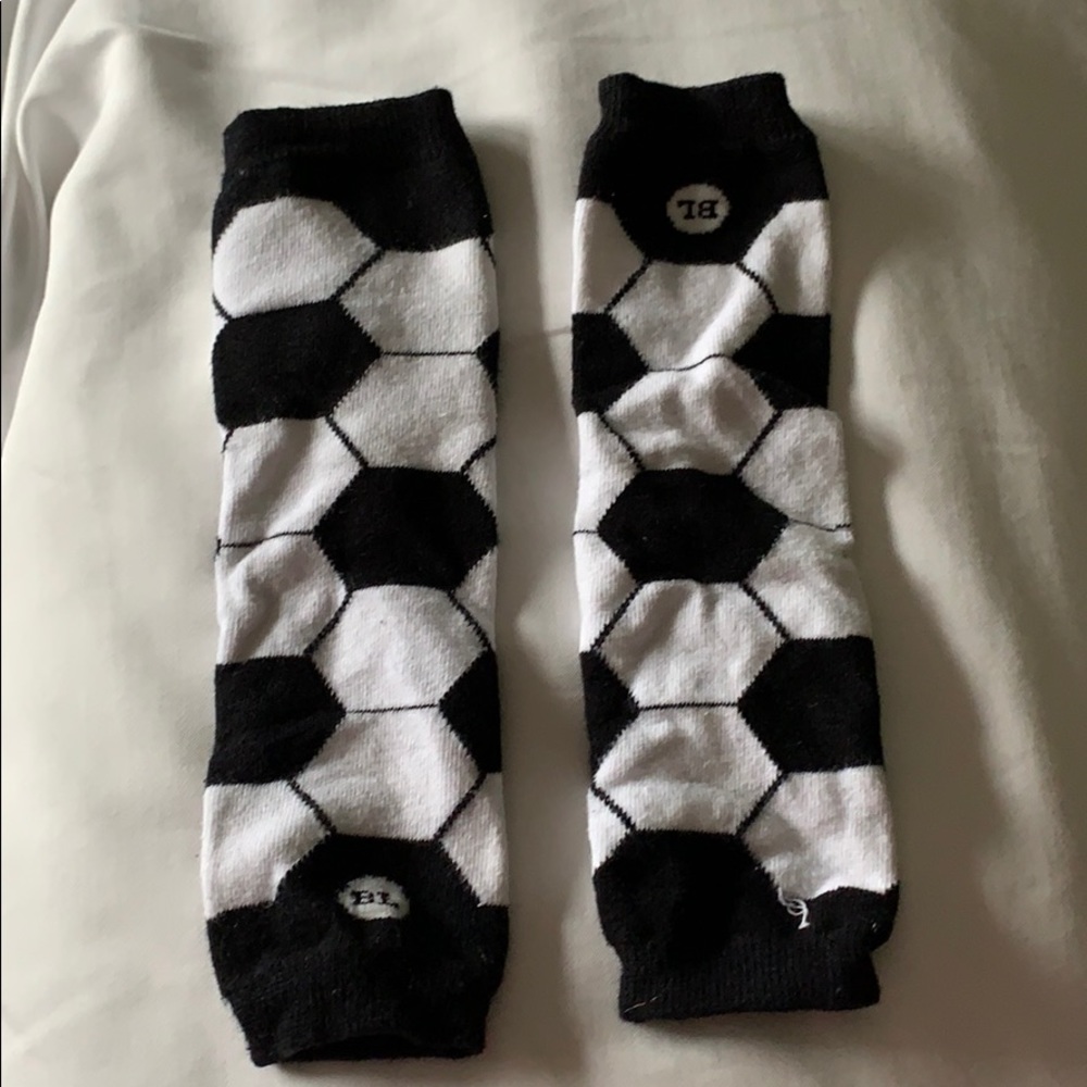Soccer print baby leg warmers